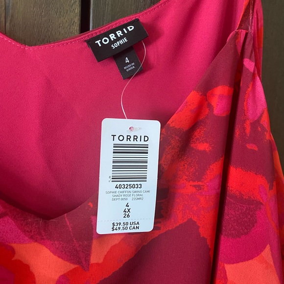 NEW✨TORRID Sophie Red/Pink Rose Tank - Picture 5 of 8